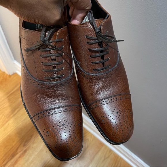 Salvatore Ferragamo Other - Salvatore Ferragamo Pebble Leather Dress Shoes Sz 8